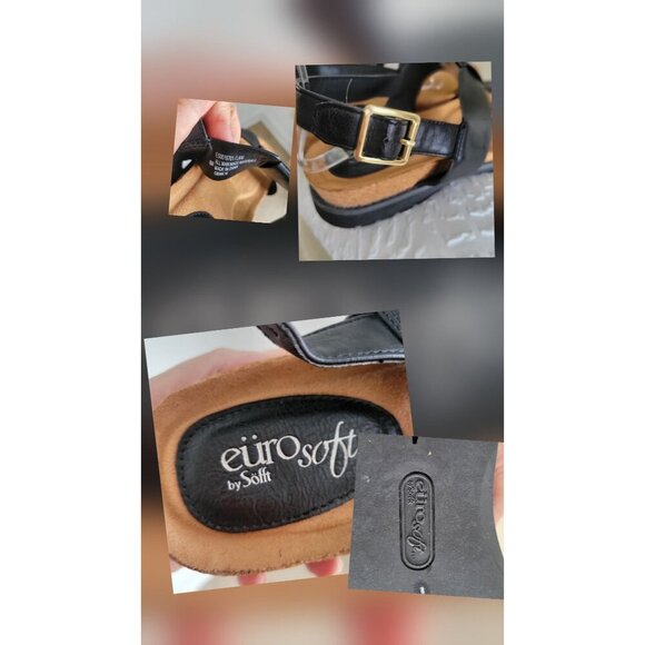 Eurosoft by Sofft Women's Slingback Lani Sandals Black US Size 8M - Picture 10 of 10